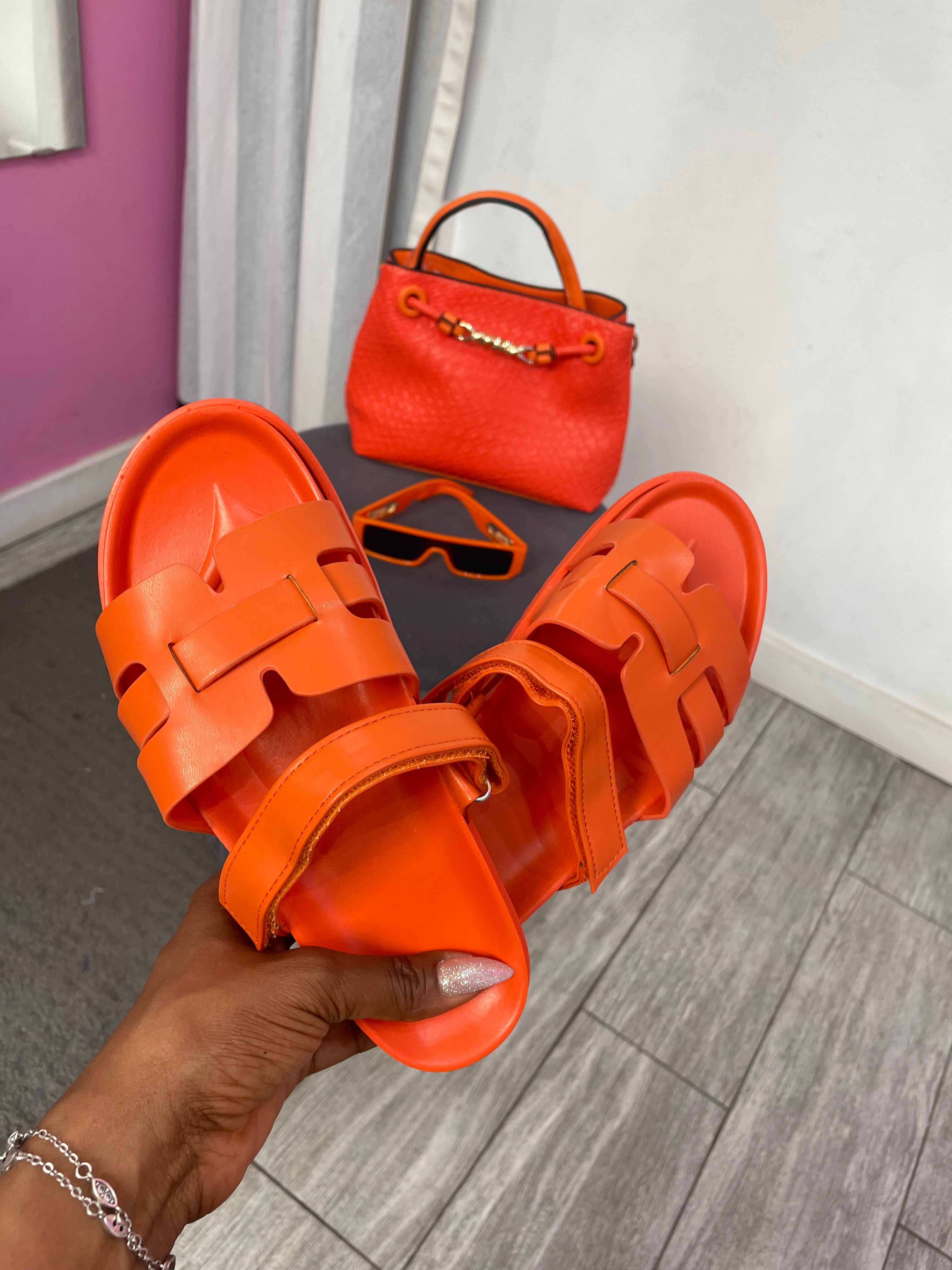 Chanclas Naranja y Lima