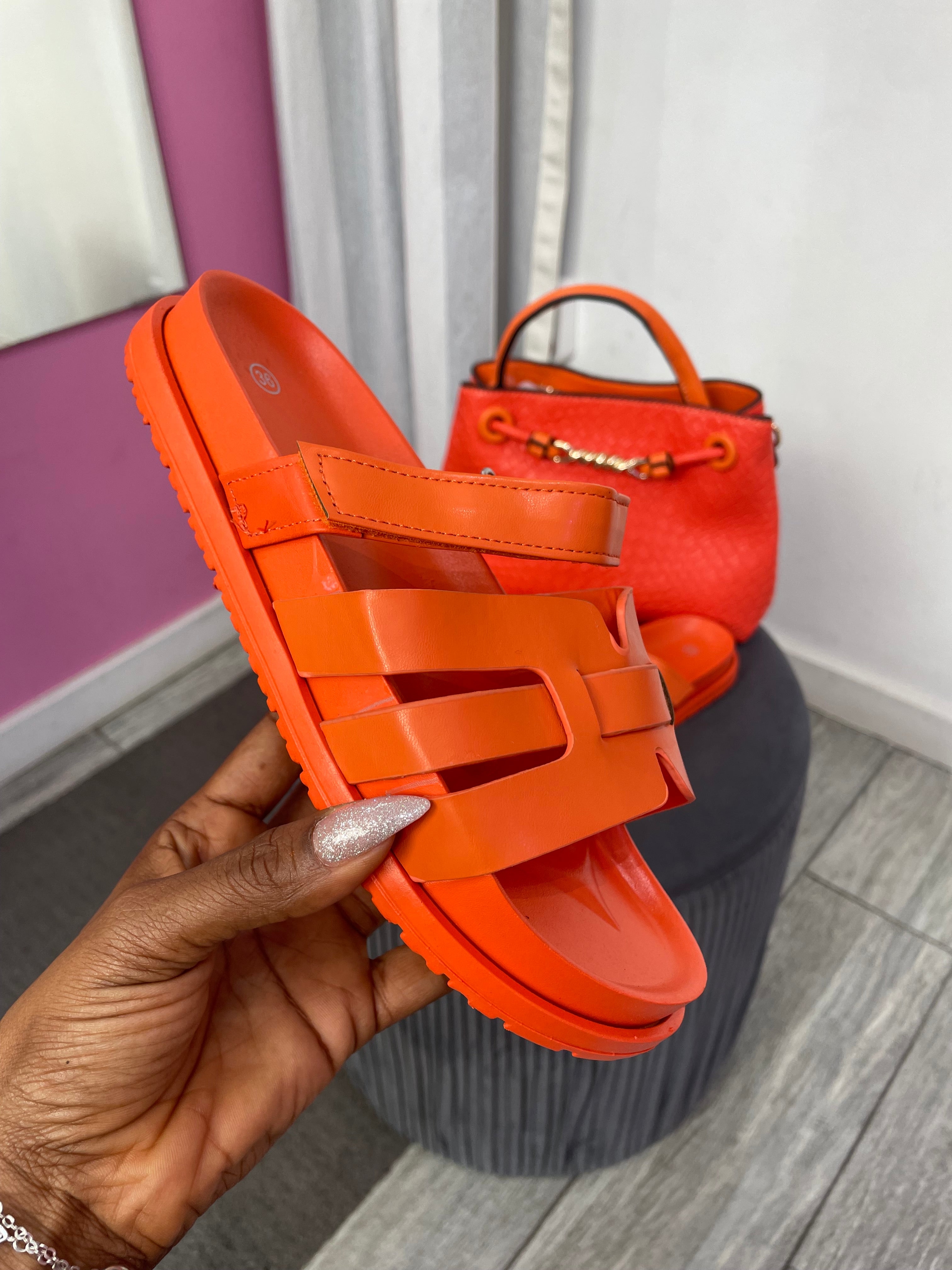 Chanclas Naranja y Lima